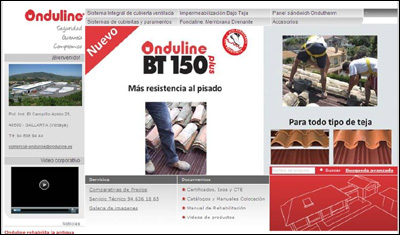 Onduline renueva su web