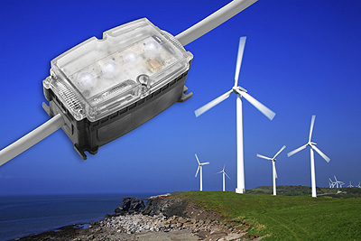 FieldPower® LED de Weidmüller: la solución robusta de iluminación, también ideal para turbinas eólicas