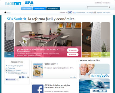 SFA Sanitrit estrena nueva web