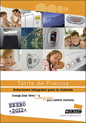 Nueva tarifa de precios 2012 de Cointra