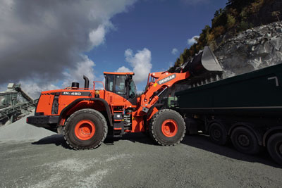 Nueva generación de grandes cargadoras de ruedas Doosan