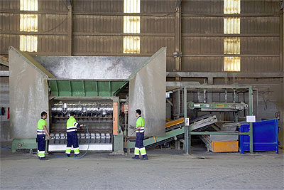 Los centros de reciclaje de Tafibra incrementan su producción de astilla un 14% respecto al año pasado