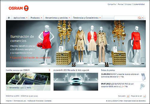 Osram presenta nueva web