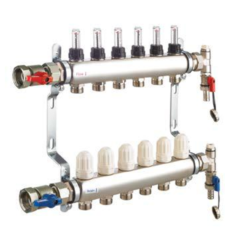 Colector rosca hembra 1" de 5 vías. INOX RELIANCE WORLDWIDE