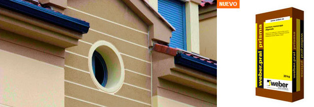 WEBER.PRAL.PRISMA - Mortero monocapa acabado raspado y rústico