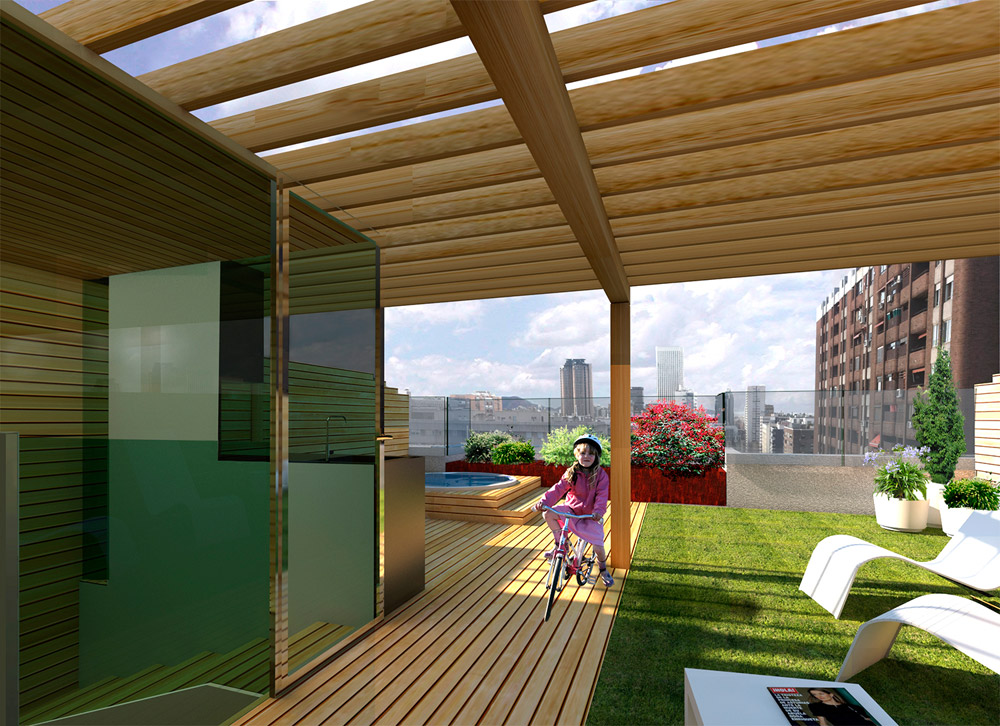 El Estudio B76 realiza un espacio único con vistas de Madrid